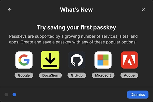 パスキーに対応したサービスで作成を推奨する1Password
